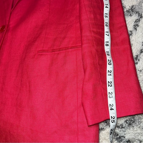 Talbots Pink 100% Irish Linen Buttoned Blazer - size 16, Women’s - Picture 8 of 9